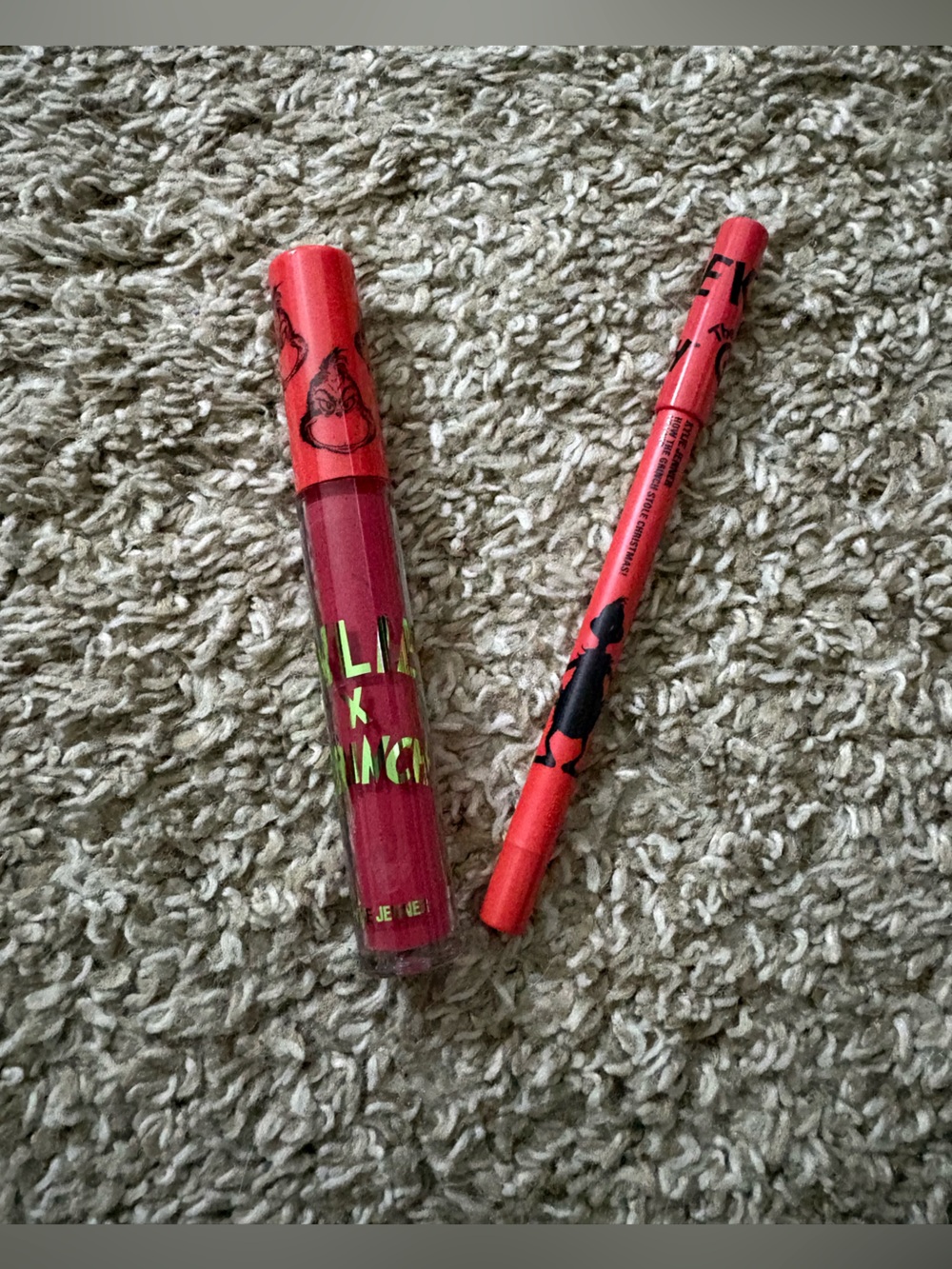 Kylie x the grinch liquid lipstick and liner pencil